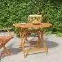 Mesa de jardín plegable madera maciza de acacia Ø 90x75 cm de , Mesas de jardín - Ref: Foro24-319670, Precio: 103,91 €, Descu...