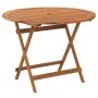 Mesa de jardín plegable madera maciza de acacia Ø 90x75 cm de , Mesas de jardín - Ref: Foro24-319670, Precio: 103,91 €, Descu...