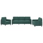 Juego de sofás 3 piezas terciopelo verde oscuro de , Sofás - Ref: Foro24-3201936, Precio: 735,26 €, Descuento: %