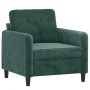 Dark green velvet 3-piece sofa set by , Sofas - Ref: Foro24-3201936, Price: 721,05 €, Discount: %