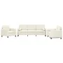 Cream velvet 3-piece sofa set with cushions by , Sofas - Ref: Foro24-3201962, Price: 756,02 €, Discount: %