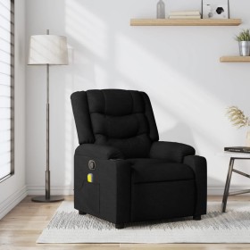 Sillón reclinable de masaje de tela negro de , Sillones - Ref: Foro24-374132, Precio: 266,38 €, Descuento: %