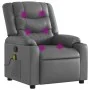 Sillón de masaje reclinable cuero sintético gris de , Sillones - Ref: Foro24-374126, Precio: 230,61 €, Descuento: %