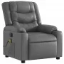 Sillón de masaje reclinable cuero sintético gris de , Sillones - Ref: Foro24-374126, Precio: 230,61 €, Descuento: %