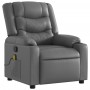 Sillón de masaje reclinable cuero sintético gris de , Sillones - Ref: Foro24-374126, Precio: 236,69 €, Descuento: %