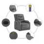 Sillón de masaje reclinable cuero sintético gris de , Sillones - Ref: Foro24-374126, Precio: 230,61 €, Descuento: %