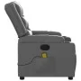 Sillón de masaje reclinable cuero sintético gris de , Sillones - Ref: Foro24-374126, Precio: 230,61 €, Descuento: %