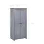 Armario madera maciza pino gris Panamá Range 80x50x171,5 cm de vidaXL, Armarios roperos - Ref: Foro24-282665, Precio: 381,36 ...