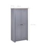 Armario madera maciza pino gris Panamá Range 80x50x171,5 cm de vidaXL, Armarios roperos - Ref: Foro24-282665, Precio: 387,56 ...