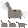 Sillón reclinable de tela gris taupe de , Sillones - Ref: Foro24-374172, Precio: 158,84 €, Descuento: %