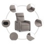 Sillón reclinable de tela gris taupe de , Sillones - Ref: Foro24-374172, Precio: 172,47 €, Descuento: %