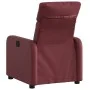 Sillón reclinable de cuero sintético rojo tinto de , Sillones - Ref: Foro24-374187, Precio: 209,43 €, Descuento: %