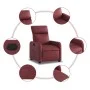 Sillón reclinable de cuero sintético rojo tinto de , Sillones - Ref: Foro24-374187, Precio: 209,43 €, Descuento: %