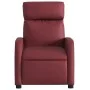 Sillón reclinable de cuero sintético rojo tinto de , Sillones - Ref: Foro24-374187, Precio: 209,43 €, Descuento: %