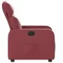 Sillón reclinable de cuero sintético rojo tinto de , Sillones - Ref: Foro24-374187, Precio: 209,43 €, Descuento: %