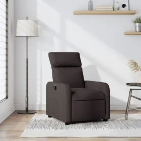 Sillón reclinable de tela marrón oscuro de , Sillones - Ref: Foro24-374170, Precio: 169,58 €, Descuento: %
