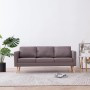 Sofá de 3 plazas de tela color gris topo de vidaXL, Sofás - Ref: Foro24-281366, Precio: 313,28 €, Descuento: %