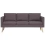 Sofá de 3 plazas de tela color gris topo de vidaXL, Sofás - Ref: Foro24-281366, Precio: 306,78 €, Descuento: %