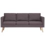 Sofá de 3 plazas de tela color gris topo de vidaXL, Sofás - Ref: Foro24-281366, Precio: 313,28 €, Descuento: %