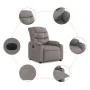 Taupe gray fabric electric recliner by , Armchairs - Ref: Foro24-3206634, Price: 252,02 €, Discount: %