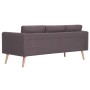 Sofá de 3 plazas de tela color gris topo de vidaXL, Sofás - Ref: Foro24-281366, Precio: 313,28 €, Descuento: %