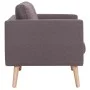 Sofá de 3 plazas de tela color gris topo de vidaXL, Sofás - Ref: Foro24-281366, Precio: 306,78 €, Descuento: %
