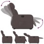 Sillón reclinable elevable tela marrón oscuro de , Sillones - Ref: Foro24-3206704, Precio: 241,87 €, Descuento: %
