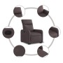 Sillón reclinable elevable tela marrón oscuro de , Sillones - Ref: Foro24-3206704, Precio: 241,87 €, Descuento: %