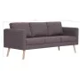 Sofá de 3 plazas de tela color gris topo de vidaXL, Sofás - Ref: Foro24-281366, Precio: 306,78 €, Descuento: %
