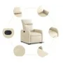 Sillón eléctrico reclinable elevable de tela color crema de , Sillones - Ref: Foro24-3206725, Precio: 343,80 €, Descuento: %
