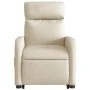 Sillón eléctrico reclinable elevable de tela color crema de , Sillones - Ref: Foro24-3206725, Precio: 343,80 €, Descuento: %