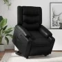 Sillón reclinable elevable cuero artificial negro de , Sillones - Ref: Foro24-3206551, Precio: 313,28 €, Descuento: %