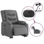 Sillón de masaje elevable eléctrico cuero sintético gris de , Sillones - Ref: Foro24-3206566, Precio: 365,53 €, Descuento: %