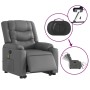 Sillón de masaje elevable eléctrico cuero sintético gris de , Sillones - Ref: Foro24-3206566, Precio: 344,74 €, Descuento: %