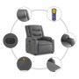 Sillón de masaje elevable eléctrico cuero sintético gris de , Sillones - Ref: Foro24-3206566, Precio: 344,74 €, Descuento: %