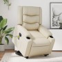 Sillón de masaje elevable eléctrico cuero sintético crema de , Sillones - Ref: Foro24-3206564, Precio: 362,72 €, Descuento: %
