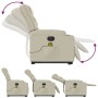 Sillón de masaje elevable eléctrico cuero sintético crema de , Sillones - Ref: Foro24-3206564, Precio: 362,72 €, Descuento: %