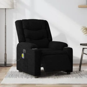 Sillón reclinable de masaje eléctrico tela negro de , Sillones - Ref: Foro24-3206572, Precio: 314,93 €, Descuento: %