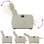 Sillón reclinable elevable cuero artificial color crema de , Sillones - Ref: Foro24-3206750, Precio: 254,20 €, Descuento: %