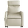 Sillón reclinable elevable cuero artificial color crema de , Sillones - Ref: Foro24-3206750, Precio: 254,20 €, Descuento: %