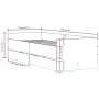 Brown oak bed frame with drawers 75x190 cm by , Beds and slatted bases - Ref: Foro24-3207363, Price: 155,59 €, Discount: %