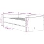 Estructura de cama con cajones roble marrón 75x190 cm de , Camas y somieres - Ref: Foro24-3207363, Precio: 157,84 €, Descuent...