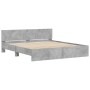 Estructura de cama con cabecero gris hormigón 180x200 cm de , Camas y somieres - Ref: Foro24-3207465, Precio: 215,89 €, Descu...