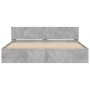 Estructura de cama con cabecero gris hormigón 180x200 cm de , Camas y somieres - Ref: Foro24-3207465, Precio: 215,89 €, Descu...