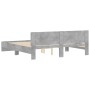 Estructura de cama con cabecero gris hormigón 180x200 cm de , Camas y somieres - Ref: Foro24-3207465, Precio: 215,89 €, Descu...