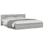 Estructura de cama con cabecero gris Sonoma 180x200 cm de , Camas y somieres - Ref: Foro24-3207467, Precio: 177,98 €, Descuen...