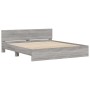 Estructura de cama con cabecero gris Sonoma 180x200 cm de , Camas y somieres - Ref: Foro24-3207467, Precio: 177,98 €, Descuen...
