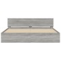 Estructura de cama con cabecero gris Sonoma 180x200 cm de , Camas y somieres - Ref: Foro24-3207467, Precio: 177,98 €, Descuen...