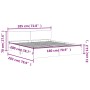 Estructura de cama con cabecero gris Sonoma 180x200 cm de , Camas y somieres - Ref: Foro24-3207467, Precio: 177,98 €, Descuen...