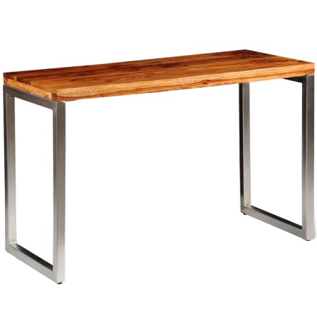 Mesa de comedor con patas de acero madera maciza en Mesas de comedor | Comprar online en Foru.es